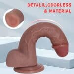 Sex Toys Dildo 7.8 Inch Realistic Silicone Dildo, Safety Material for Clitoral Vagina and Anal Stimulation with Strong Suction Cups, Sex Adult Toys for Women and Couple