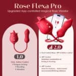 Sex Toys Rose Vibrator Dildo - MOOLIGIRL 4IN1 Adult Sex Toys for Women with 9 Tongue Licking & Thrusting Dildos G Spot Vibrators, Anal Sex Toy Clit Nipple Stimulator Licker for...