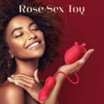 Sex Toys Rose Vibrator Dildo - MOOLIGIRL 4IN1 Adult Sex Toys for Women with 9 Tongue Licking & Thrusting Dildos G Spot Vibrators, Anal Sex Toy Clit Nipple Stimulator Licker for...