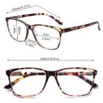 SIGVAN Ladies Reading Glasses Blue Light Blocking Spring Hinge Fashion Pattern Print Eyeglasses for Women