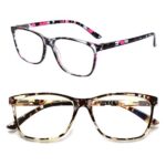 SIGVAN Ladies Reading Glasses Blue Light Blocking Spring Hinge Fashion Pattern Print Eyeglasses for Women