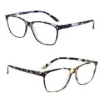 SIGVAN Ladies Reading Glasses Blue Light Blocking Spring Hinge Fashion Pattern Print Eyeglasses for Women