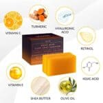 VALITIC Kojic Acid Dark Spot Remover Soap Bars with Vitamin C, Retinol, Collagen, Turmeric - Original Japanese Complex Infused with Hyaluronic Acid, Vitamin E, Shea Butter,...