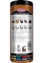 Weiman Leather Cleaner & Conditioner Wipes With UV Protection, Prevent Cracking Or Fading Of Leather Couches, Car Seats, Shoes, Purses - 30 ct