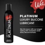 Wet Platinum Silicone-Based Lube for Men, Women & Couples, 4.2 Fl Oz - Ultra Long-Lasting & Water-Resistant Premium Personal Lubricant - Safe to Use with Latex Condoms -...