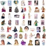 100pcs Tayloris Music Sticker for Adult, Female Pop Singer Ablum Stickers for Teen Girl, Waterproof Vinyl Sticker for Water Bottle Laptop Phone Party Favors