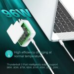 96W USB C Charger for MacBook Pro 16, 15, 14, 13 inch 2024, 2023, 2022, 2021, M3 M2 M1 MacBook Air, USBC Laptop Power Adapter, iPad, LED, 6.6ft 5A Cable Charging as Fast as...