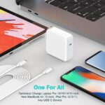 96W USB C Charger for MacBook Pro 16, 15, 14, 13 inch 2024, 2023, 2022, 2021, M3 M2 M1 MacBook Air, USBC Laptop Power Adapter, iPad, LED, 6.6ft 5A Cable Charging as Fast as...