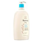 Aveeno Baby Daily Moisture Gentle Bath Wash & Shampoo with Natural Oat Extract, Hypoallergenic, Tear-Free & Paraben-Free Formula For Sensitive Hair & Skin, Lightly Scented, 33...