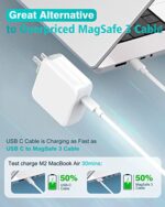 Charger for MacBook Air MacBook Pro 13 14 15 16 inch 2024 2023 2022 2021 2020, M1 M2 M3 Laptop 70W USB C Power Adapter, iPad, LED, 6.6FT USB-C Cable, Charging as Fast as...