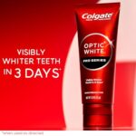 Colgate Optic White Pro Series Whitening Toothpaste with 5% Hydrogen Peroxide, Stain Prevention, 3 oz Tube, 2 Pack