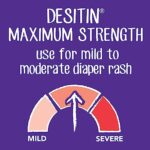 Desitin Maximum Strength Baby Diaper Rash Cream with 40% Zinc Oxide for Treatment, Relief & Prevention, Hypoallergenic, Phthalate- & Paraben-Free Paste, 4.8 oz