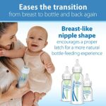 Dr. Brown’s Natural Flow Level 2 Narrow Baby Bottle Silicone Nipple, Medium Flow, 3m+, 100% Silicone Bottle Nipple, 6 Count