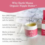 Earth Mama Organic Nipple Butter™ | Nipple Cream Safe for Breastfeeding | Postpartum Essentials for Nursing | Non Lanolin Nipple Cream, 2-Fluid Ounce