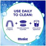 Efferdent Retainer Cleaning Tablets, Denture Cleaning Tablets for Dental Appliances, Minty Fresh & Clean, 126 Count