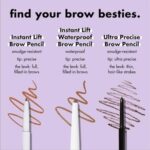 e.l.f., Instant Lift Brow Pencil, Dual-Sided, Precise, Fine Tip, Shapes, Defines, Fills Brows, Contours, Combs, Tames, Neutral Brown, 0.006 Oz