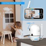 HelloBaby Upgrade Baby Monitor, 5''Sreen with 30-Hour Battery, Pan-Tilt-Zoom Video Baby Monitor with Camera and Audio, Night Vision, VOX, 2-Way Talk, 8 Lullabies and 1000ft...