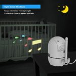 HelloBaby Upgrade Baby Monitor, 5''Sreen with 30-Hour Battery, Pan-Tilt-Zoom Video Baby Monitor with Camera and Audio, Night Vision, VOX, 2-Way Talk, 8 Lullabies and 1000ft...