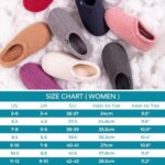 HomeTop Women's Fuzzy Curly Fur Memory Foam Loafer Slippers with Polar Fleece Lining