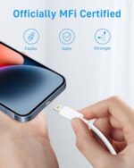 i Phone Charger 10 Ft Fast Charging【MFi-Certified】 2-Pack 20W PD Fast Charger with 6Ft Fast Charging Cable, Type C Fast Charging Block & Fast Charger Cord for IP 14/13/12/11, i...