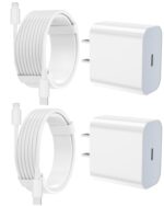 iPhone Charger Fast Charging 2 Pack Type C Wall Charger Block with 2 Pack [6FT&10FT] Long USB C to Lightning Cable for iPhone 14/13/12/12 Pro Max/11/Xs Max/XR/X,AirPods Pro