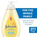 Johnson's Head-to-Toe Gentle Tear-Free Baby & Newborn Wash & Shampoo, Sulfate-, Paraben- Phthalate- & Dye-Free, Hypoallergenic Wash for Sensitive Skin & Hair, 27.1 fl. Oz