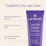 Lansinoh Lanolin Nipple Cream Safe for Breastfeeding Baby, 100% Natural Nipple Butter for Mom, Breastfeeding Essentials, 1.41 Ounces