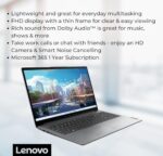 Lenovo IdeaPad 1 Student Laptop, 15.6" FHD Display, Intel Dual Core Processor, 12GB RAM, 512GB SSD + 128GB eMMC, 1 Year Office 365, Wi-Fi 6, Webcam, Bluetooth, SD Card Reader,...