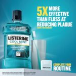 Listerine Cool Mint Mouthwash, Kills 99.9% of Germs That Cause Bad Breath, Plaque and Gingivitis, Antiseptic, Cool Mint Flavor, 1 L (Pack of 2)