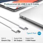 Mac Book Pro Charger - 118W USB C Charger Fast Charger Compatible with MacBook Pro/Air, iPad Pro, Samsung Galaxy, and More USB-C Devices(6.6 ft Cable Included)