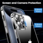 Mkeke for iPhone 16 Pro Case Clear [Not-Yellowing] [Military-Grade Drop Protection] Shockproof Protective Clear iPhone 16 Pro Case Phone Bumper for Apple 6.3 inch 2024