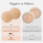 Nippies Nipple Cover - Sticky Adhesive Silicone Nipple Pasties - Reusable Pasty Nipple Covers for Women with Travel Box