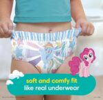 Pampers Easy Ups Girls & Boys Potty Training Pants - Size 3T-4T, One Month Supply (124 Count), My Little Pony Training Underwear (Packaging May Vary)