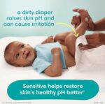 Pampers Sensitive Baby Wipes, Water Based, Hypoallergenic and Unscented, 4 Flip-Top Packs (336 Wipes Total)