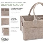 Parker Baby Diaper Caddy - Nursery Storage Bin and Car Organizer for Diapers and Baby Wipes - Oatmeal, Regular