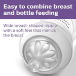 Philips AVENT Natural Baby Bottle with Natural Response Nipple, Clear, 9oz, 4pk, SCY903/04