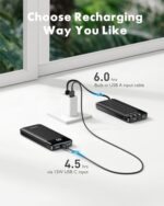 Portable Charger with Built in Cables, Portable Charger with Cords Wires Slim 10000mAh Travel Essentials Battery Pack 6 Outputs 3A High Speed Power Bank for iPhone Samsung Pixel...