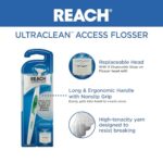 REACH Listerine Ultraclean Access Flosser Refill Heads, Mint, Plaque Remover, Shred Resistant, Easy on Gums & Teeth, Hard to Reach Dental Floss Heads, Oral Care, for Adults &...