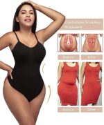 SHAPERX Women's Shapewear Bodysuit Tummy Control Body Shaper Seamless Sculpting Snatched Waist Body Suit