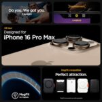 Spigen Ultra Hybrid MagFit Designed for iPhone 16 Pro Max Case [Anti-Yellowing] [Military-Grade Protection] Compatible with MagSafe - Frost Black