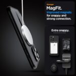 Spigen Ultra Hybrid MagFit Designed for iPhone 16 Pro Max Case [Anti-Yellowing] [Military-Grade Protection] Compatible with MagSafe - Frost Black