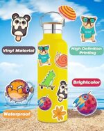 Stickers for Kids, 600Pcs Water Bottle Stickers for Teens, Cute Vinyl Waterproof Aesthetic Scrapbook Halloween Stickers Pack for Laptop Computer, Kawaii Animal Stickers for Boys...