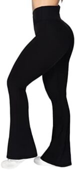 Sunzel Flare Leggings, Crossover Yoga Pants with Tummy Control, High-Waisted and Wide Leg