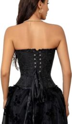 SZIVYSHI Corset Tops for Women, Bustier Shapewear Lingerie, Lace Waist Push Up Bodysuit