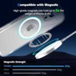 Temdan for iPhone 16 Pro Case Clear, [Compatible with Magsafe][Anti-Yellowing][Military-Grade Protection] Shockproof Slim Phone Case for iPhone 16 Pro, Clear