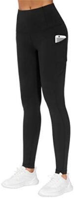 THE GYM PEOPLE Thick High Waist Yoga Pants with Pockets, Tummy Control Workout Running Yoga Leggings for Women