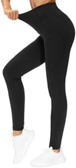 THE GYM PEOPLE Thick High Waist Yoga Pants with Pockets, Tummy Control Workout Running Yoga Leggings for Women