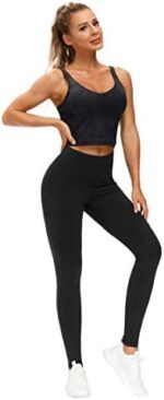 THE GYM PEOPLE Thick High Waist Yoga Pants with Pockets, Tummy Control Workout Running Yoga Leggings for Women