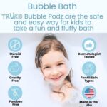 TruKid Bubble Podz Bubble Bath for Baby & Kids, NEA-Accepted for Eczema, Gentle Refreshing Colloidal Oatmeal Bath Bomb for Sensitive Skin, pH Balance 7 for Eye Sensitivity,...