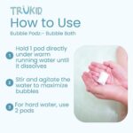 TruKid Bubble Podz Bubble Bath for Baby & Kids, NEA-Accepted for Eczema, Gentle Refreshing Colloidal Oatmeal Bath Bomb for Sensitive Skin, pH Balance 7 for Eye Sensitivity,...